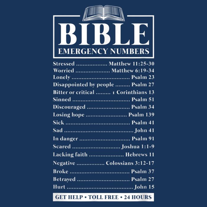 Bible Emergency Numbers Hotline Christian Verses Scriptures Infant Baby Jersey Bodysuit