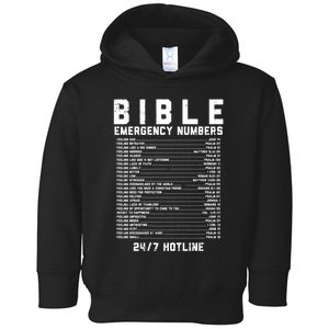 Bible Emergency Numbers Verse God Jesus Faith Christian Gift Toddler Hoodie