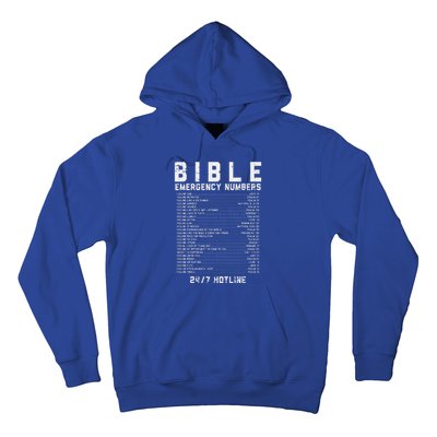 Bible Emergency Numbers Verse God Jesus Faith Christian Gift Hoodie