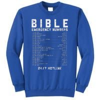 Bible Emergency Numbers Verse God Jesus Faith Christian Gift Sweatshirt