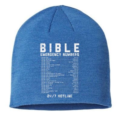 Bible Emergency Numbers Verse God Jesus Faith Christian Gift Sustainable Beanie