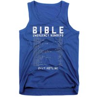 Bible Emergency Numbers Verse God Jesus Faith Christian Gift Tank Top