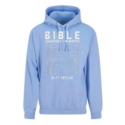 Bible Emergency Numbers Verse God Jesus Faith Christian Gift Unisex Surf Hoodie