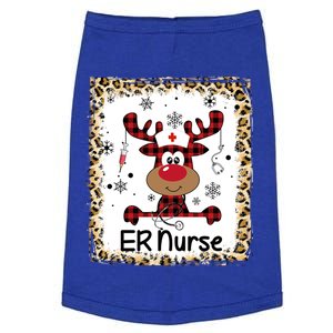 Bleached Er Nurse Reindeer Christmas Pajama Emergency Room Gift Doggie Tank