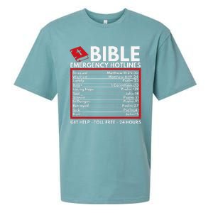 Bible Emergency Numbers Funny Christian Bible & Jesus Sueded Cloud Jersey T-Shirt