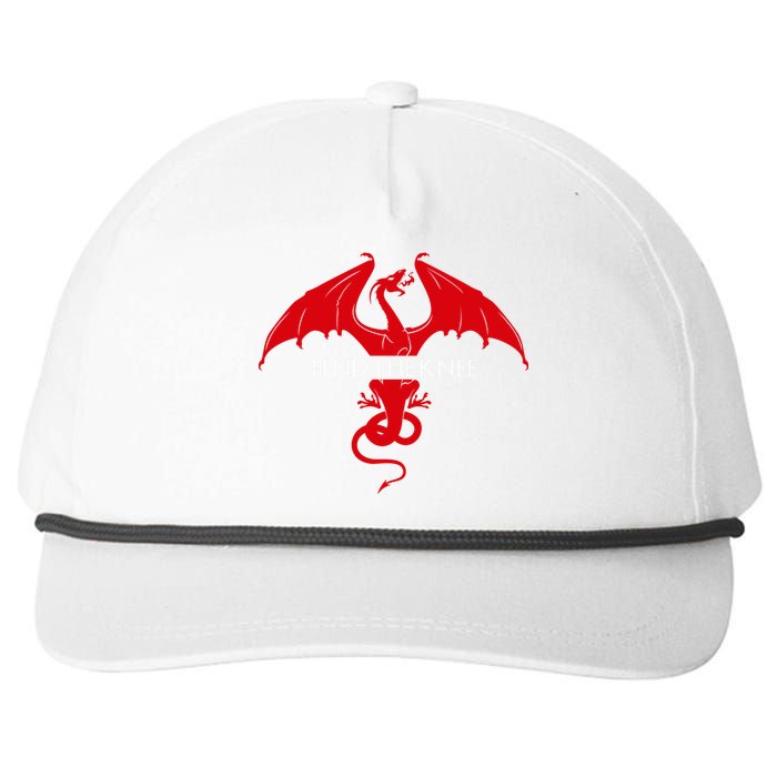 Bend The Knee Fantasy Dragon Snapback Five-Panel Rope Hat