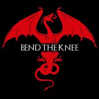Bend The Knee Fantasy Dragon Women's V-Neck T-Shirt