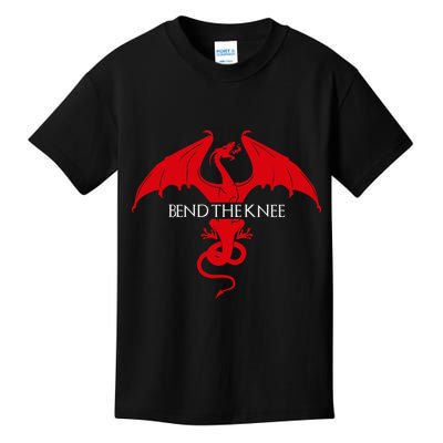 Bend The Knee Fantasy Dragon Kids T-Shirt