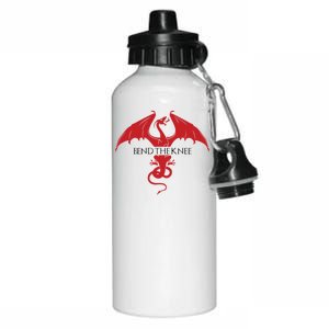 Bend The Knee Fantasy Dragon Aluminum Water Bottle