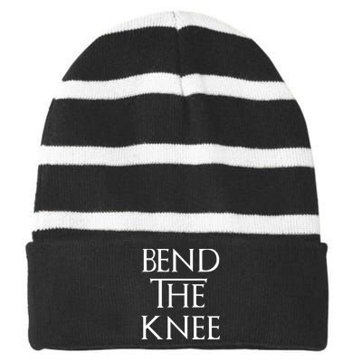 Bend The Knee Mother Of Dragons Striped Beanie with Solid Band