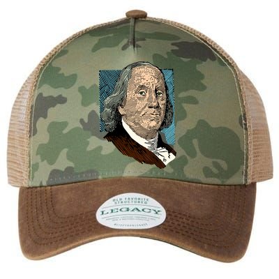 Benjamin Franklin Portrait Legacy Tie Dye Trucker Hat