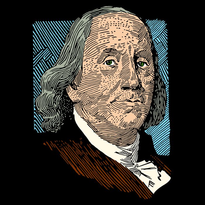 Benjamin Franklin Portrait 7-Panel Snapback Hat