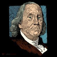 Benjamin Franklin Portrait Sustainable Beanie
