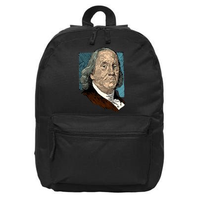 Benjamin Franklin Portrait 16 in Basic Backpack
