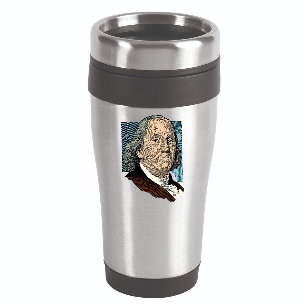 Benjamin Franklin Portrait 16oz Travel Tumbler