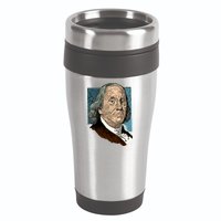 Benjamin Franklin Portrait 16oz Travel Tumbler
