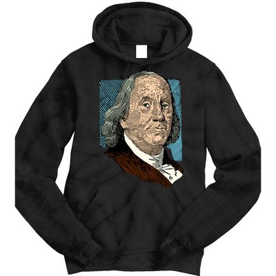 Benjamin Franklin Portrait Tie Dye Hoodie