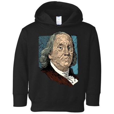Benjamin Franklin Portrait Toddler Hoodie