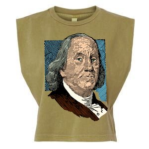 Benjamin Franklin Portrait Garment-Dyed Women's Muscle Tee