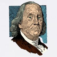 Benjamin Franklin Portrait Garment-Dyed Sweatshirt