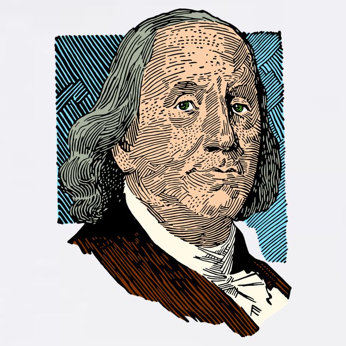 Benjamin Franklin Portrait Garment-Dyed Sweatshirt