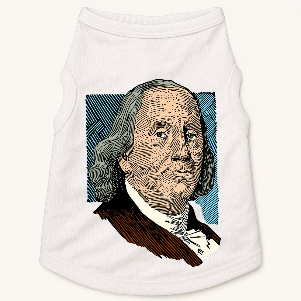 Benjamin Franklin Portrait Doggie Tank