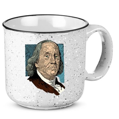 Benjamin Franklin Portrait 15oz Campfire Ceramic Mug