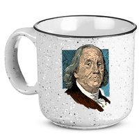 Benjamin Franklin Portrait 15oz Campfire Ceramic Mug