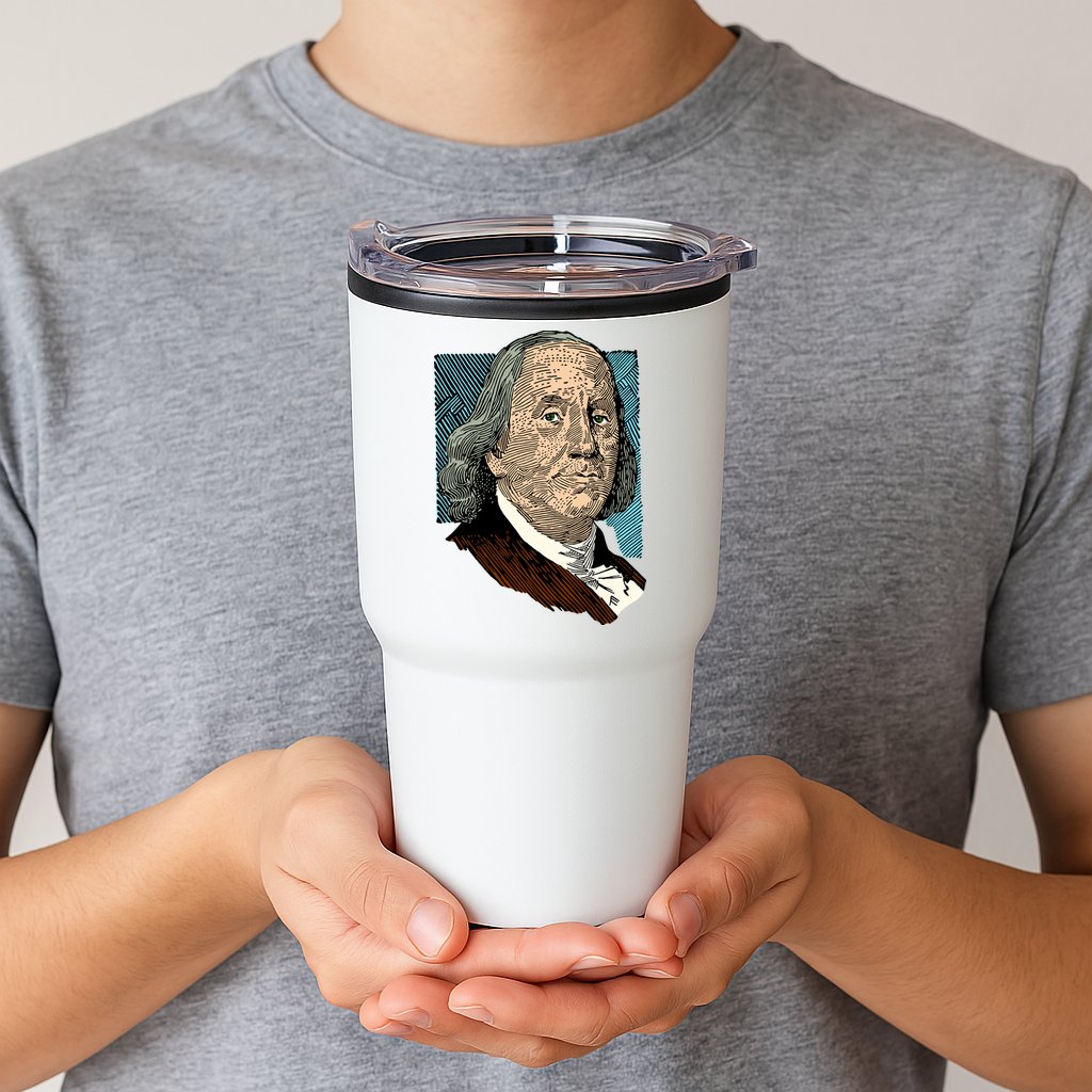Benjamin Franklin Portrait Tumbler
