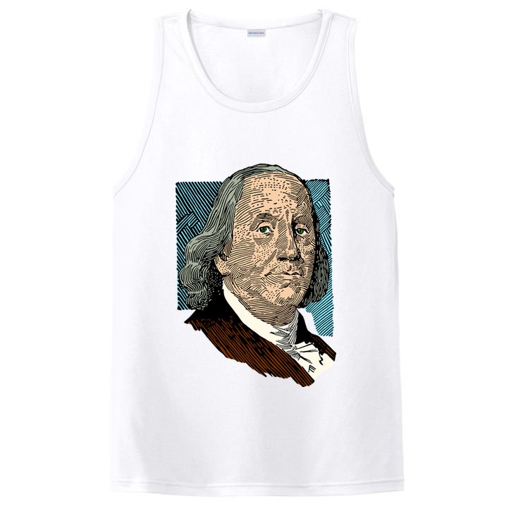 Benjamin Franklin Portrait PosiCharge Competitor Tank