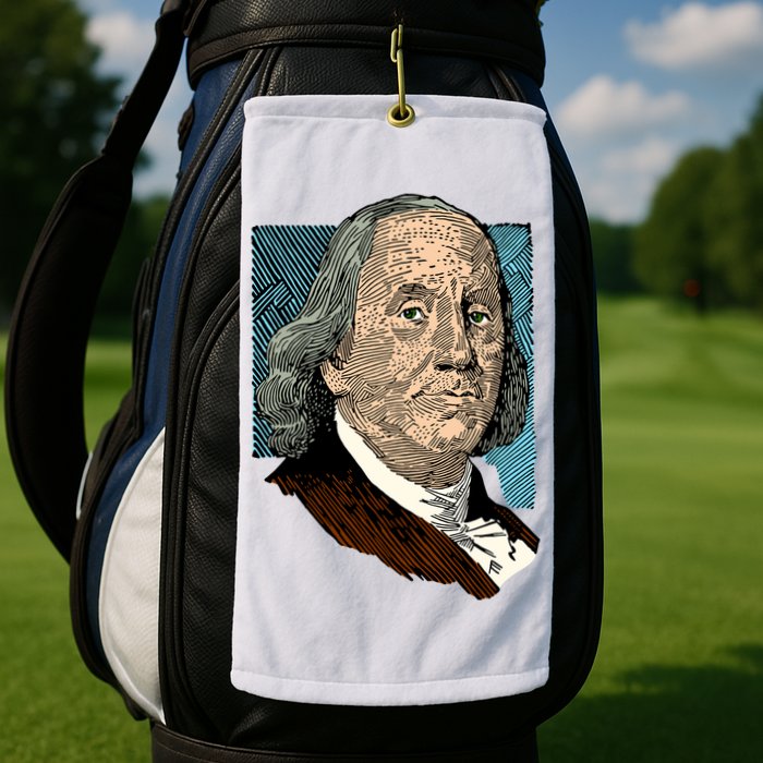 Benjamin Franklin Portrait Golf Towel