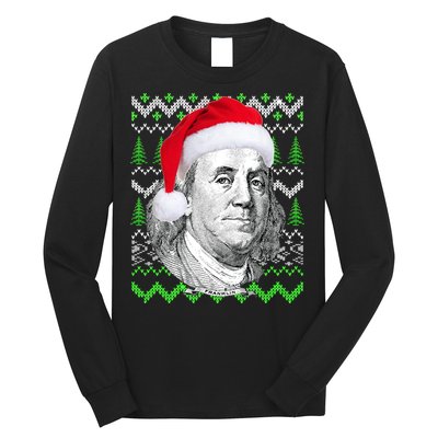 Benjamin Franklin Ugly Christmas Sweater Long Sleeve Shirt
