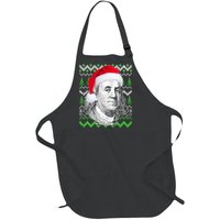 Benjamin Franklin Ugly Christmas Sweater Full-Length Apron With Pockets