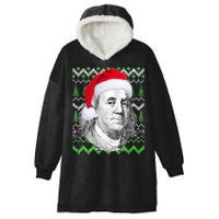 Benjamin Franklin Ugly Christmas Sweater Hooded Wearable Blanket