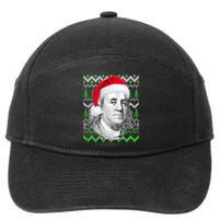 Benjamin Franklin Ugly Christmas Sweater 7-Panel Snapback Hat