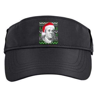 Benjamin Franklin Ugly Christmas Sweater Adult Drive Performance Visor