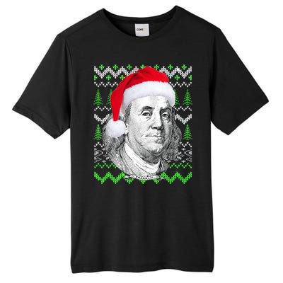 Benjamin Franklin Ugly Christmas Sweater Tall Fusion ChromaSoft Performance T-Shirt