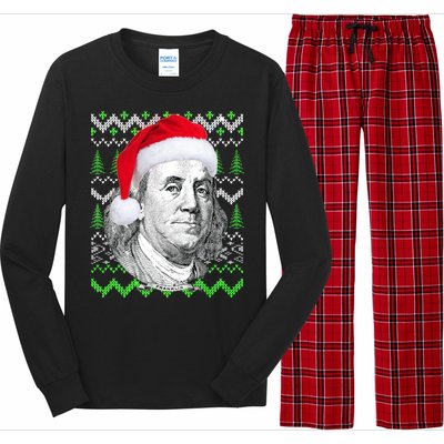 Benjamin Franklin Ugly Christmas Sweater Long Sleeve Pajama Set