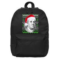 Benjamin Franklin Ugly Christmas Sweater 16 in Basic Backpack