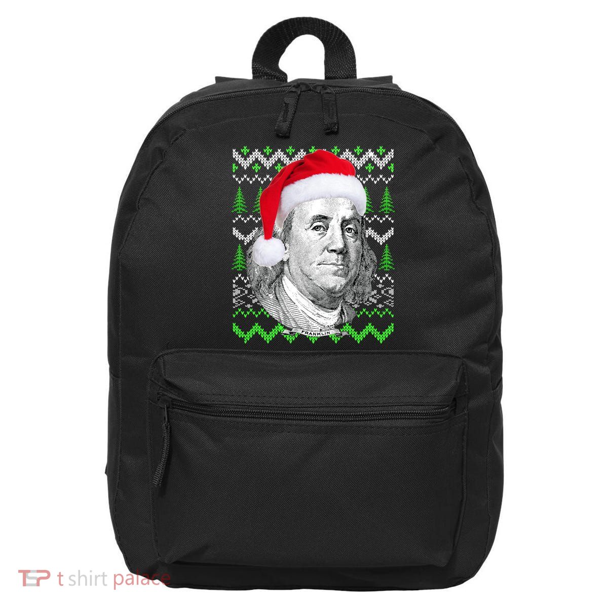 Benjamin Franklin Ugly Christmas Sweater 16 in Basic Backpack
