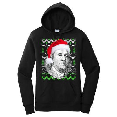 Benjamin Franklin Ugly Christmas Sweater Women's Pullover Hoodie