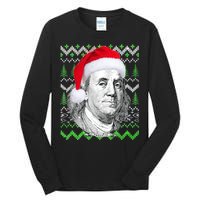 Benjamin Franklin Ugly Christmas Sweater Tall Long Sleeve T-Shirt