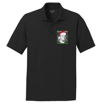 Benjamin Franklin Ugly Christmas Sweater PosiCharge RacerMesh Polo