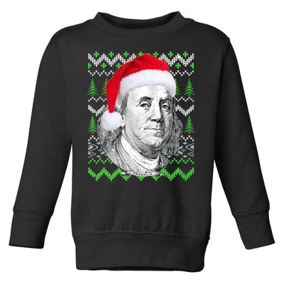 Benjamin Franklin Ugly Christmas Sweater Toddler Sweatshirt