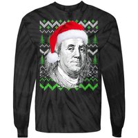 Benjamin Franklin Ugly Christmas Sweater Tie-Dye Long Sleeve Shirt