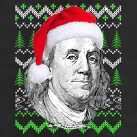 Benjamin Franklin Ugly Christmas Sweater Trucker Hat