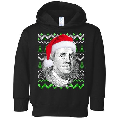 Benjamin Franklin Ugly Christmas Sweater Toddler Hoodie