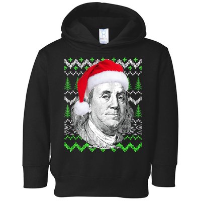 Benjamin Franklin Ugly Christmas Sweater Toddler Hoodie