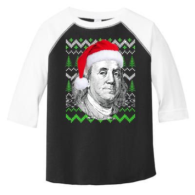 Benjamin Franklin Ugly Christmas Sweater Toddler Fine Jersey T-Shirt