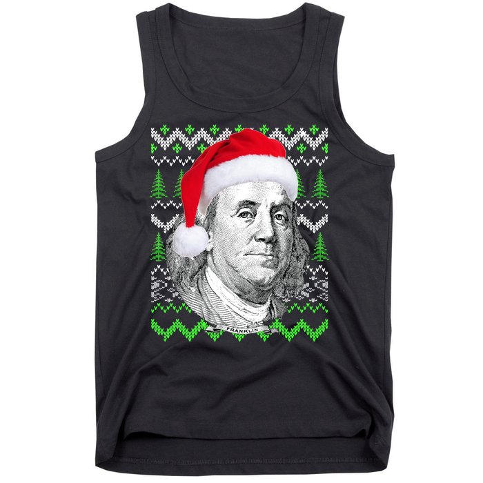 Benjamin Franklin Ugly Christmas Sweater Tank Top